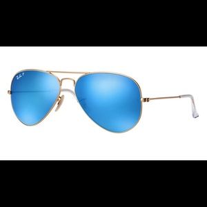 Blue polarized aviator ray bans